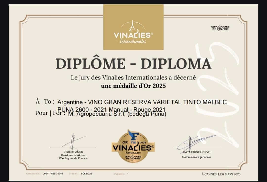Día del Malbec: los vinos del Valle Calchaquí ganan medallas de oro en Alemania y Francia 4 PHOTO 2025 03 07 08 41 09